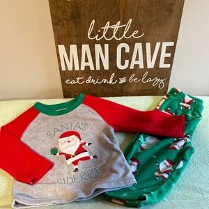 Santa 18 month toddler Christmas party two piece outfit boy girl